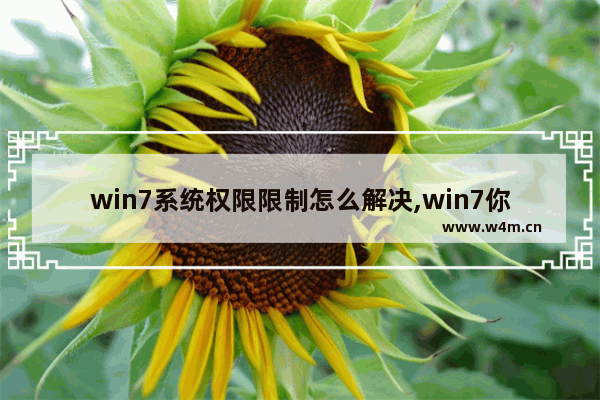 win7系统权限限制怎么解决,win7你需要权限来执行此操作