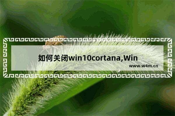 如何关闭win10cortana,Win10cortana