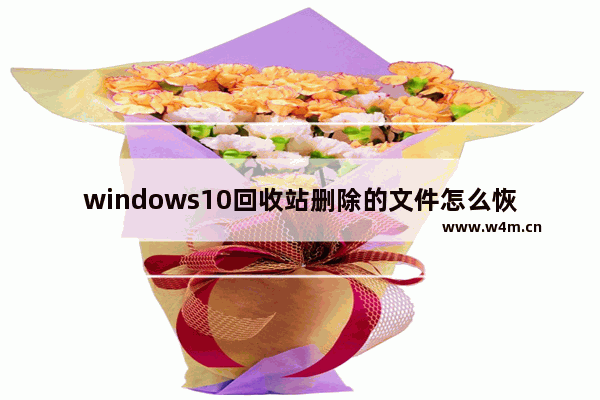 windows10回收站删除的文件怎么恢复,win10回收站文件怎么恢复