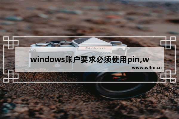 windows账户要求必须使用pin,windows10需要pin才能登录