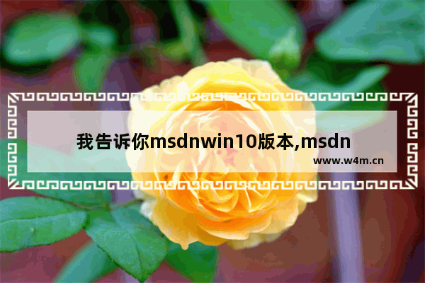 我告诉你msdnwin10版本,msdn官网下载win10专业版系统下载