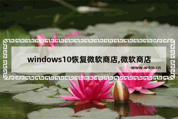 windows10恢复微软商店,微软商店怎么恢复