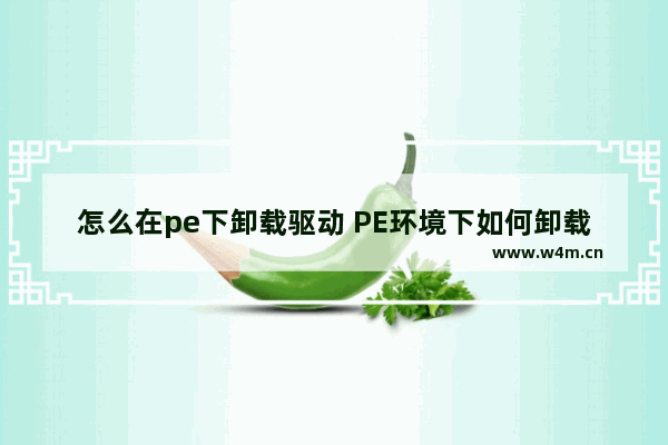 怎么在pe下卸载驱动 PE环境下如何卸载驱动程序