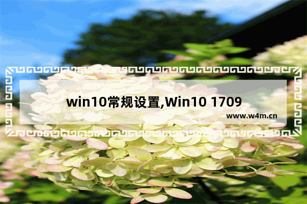 win10常规设置,Win10 1709