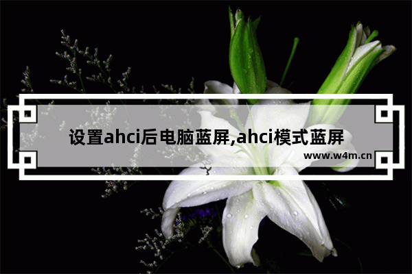 设置ahci后电脑蓝屏,ahci模式蓝屏