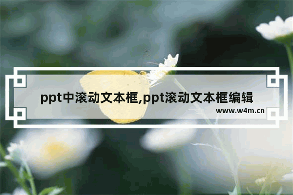 ppt中滚动文本框,ppt滚动文本框编辑部分文字