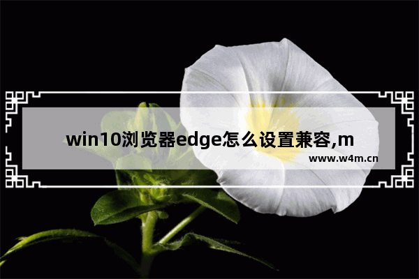 win10浏览器edge怎么设置兼容,microsoft edge浏览器兼容性设置在哪里