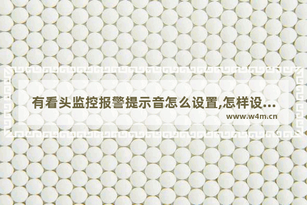 有看头监控报警提示音怎么设置,怎样设置有看头监控自动提醒