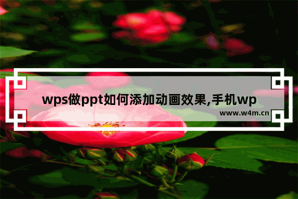 wps做ppt如何添加动画效果,手机wps怎么给ppt加动画效果