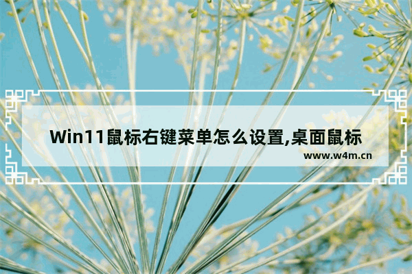 Win11鼠标右键菜单怎么设置,桌面鼠标右键菜单怎么设置