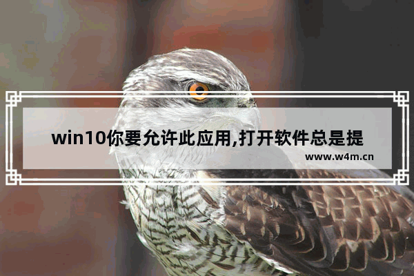 win10你要允许此应用,打开软件总是提示你要允许此应用