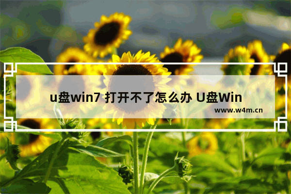 u盘win7 打开不了怎么办 U盘Win7无法打开，该怎么办？