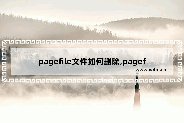 pagefile文件如何删除,pagefilesys可以删除吗