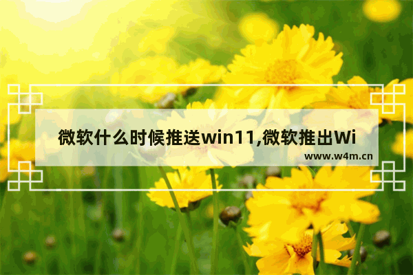 微软什么时候推送win11,微软推出Windows11