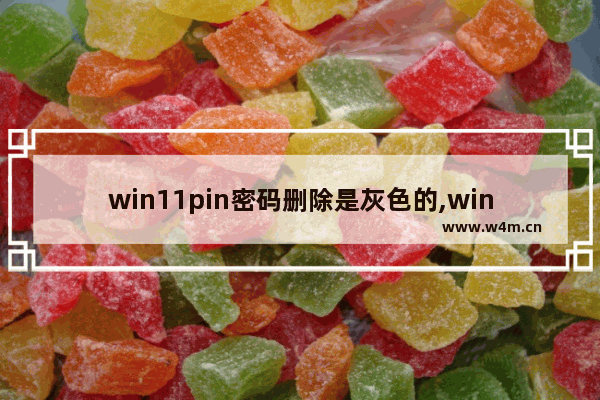 win11pin密码删除是灰色的,win10pin码删除不了