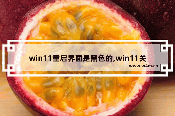 win11重启界面是黑色的,win11关机黑屏