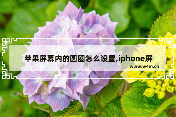 苹果屏幕内的圆圈怎么设置,iphone屏幕上那个圆圈怎么设置