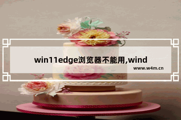 win11edge浏览器不能用,windowsedge打不开