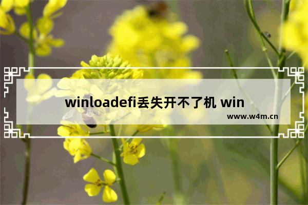 winloadefi丢失开不了机 win7,开机winloadefi丢失