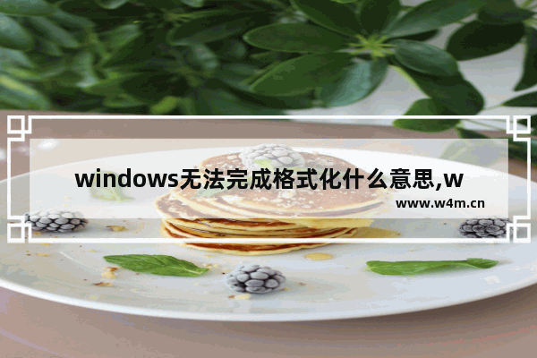 windows无法完成格式化什么意思,windows无法完成格式化