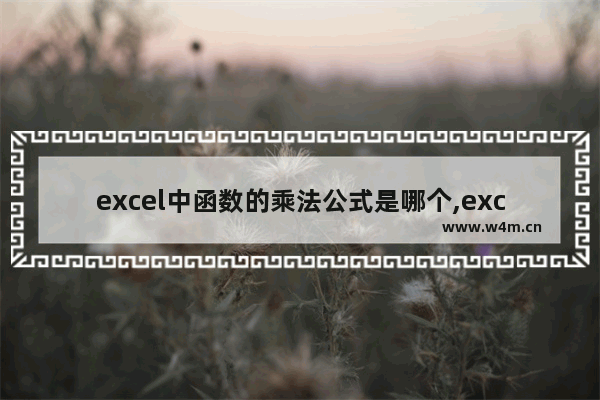 excel中函数的乘法公式是哪个,excel中乘法的函数公式