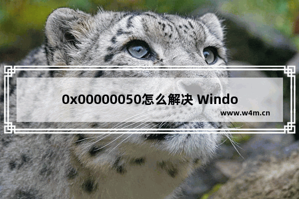 0x00000050怎么解决 Windows蓝屏0x00000050错误解决~