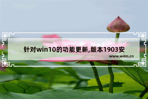 针对win10的功能更新,版本1903安装失败,为什么1903更新不了