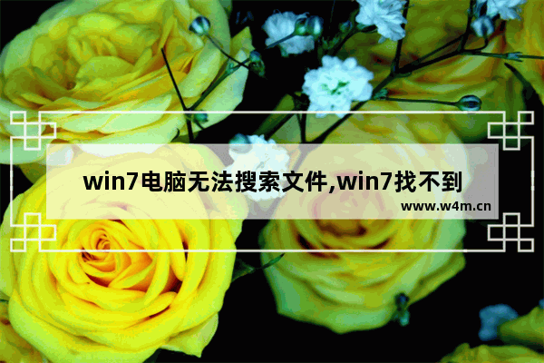 win7电脑无法搜索文件,win7找不到文件