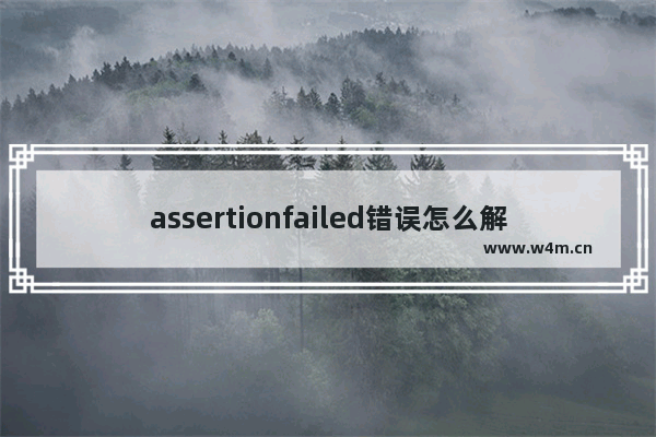 assertionfailed错误怎么解决,assert failed怎么解决