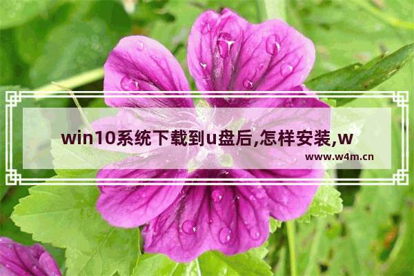 win10系统下载到u盘后,怎样安装,win10系统下载到u盘步骤