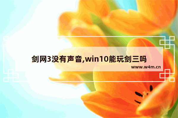 剑网3没有声音,win10能玩剑三吗