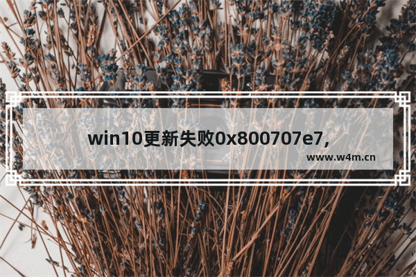 win10更新失败0x800707e7,win10系统更新错误0x800f081f