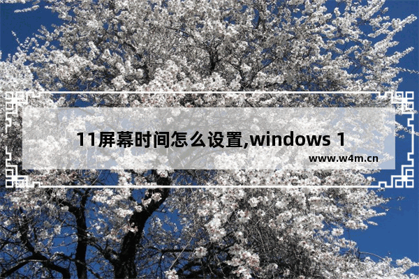 11屏幕时间怎么设置,windows 10怎么设置屏幕时间