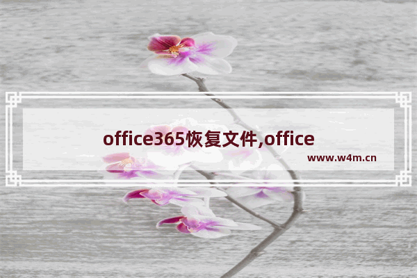 office365恢复文件,office365更新记录