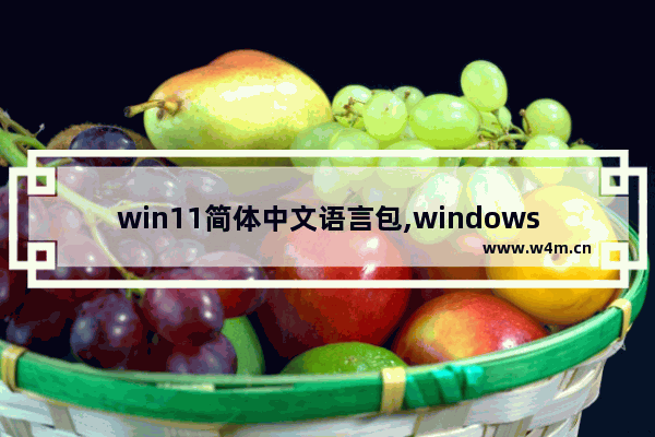 win11简体中文语言包,windows11中文语言包下载