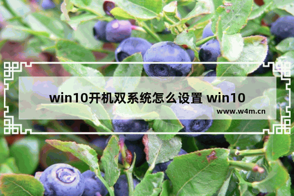 win10开机双系统怎么设置 win10开机双系统设置教程