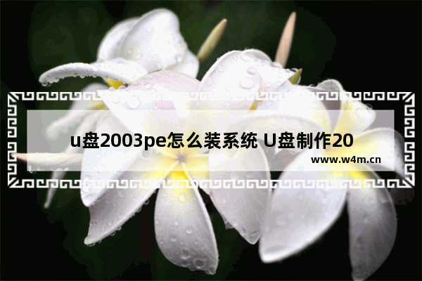 u盘2003pe怎么装系统 U盘制作2003PE系统，详细图文教程