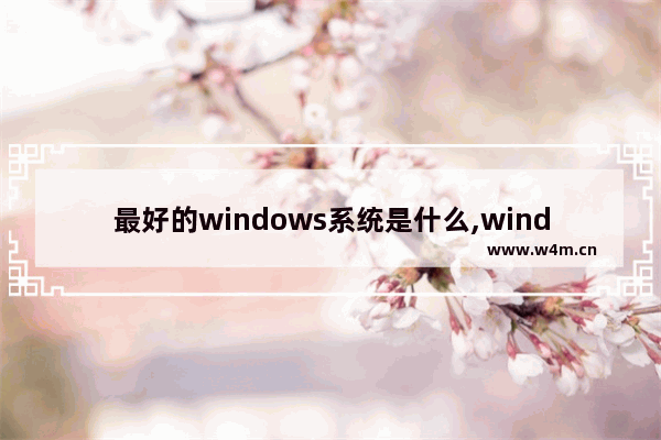 最好的windows系统是什么,windows是最好的操作系统吗