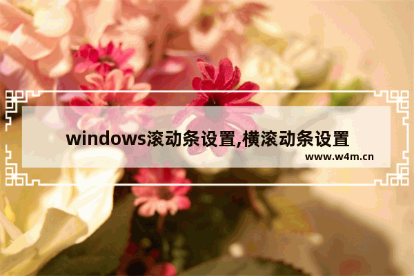 windows滚动条设置,横滚动条设置