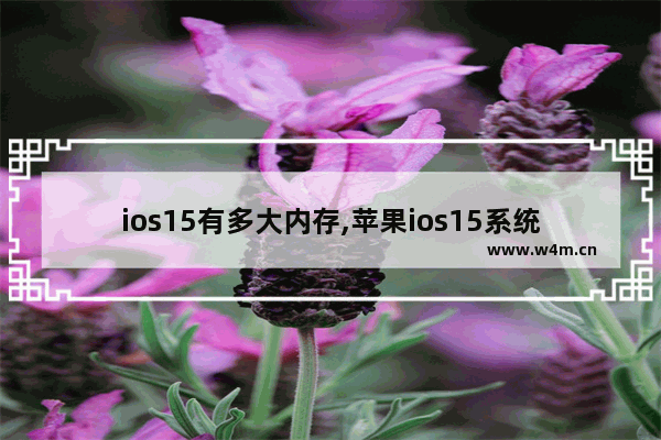 ios15有多大内存,苹果ios15系统多少g