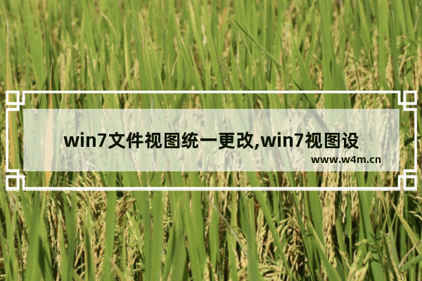 win7文件视图统一更改,win7视图设置