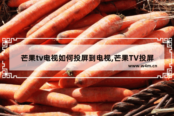 芒果tv电视如何投屏到电视,芒果TV投屏到电视上怎么操作