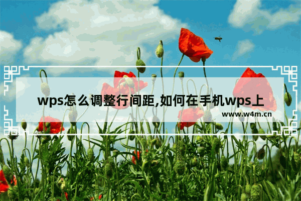 wps怎么调整行间距,如何在手机wps上调整行间距