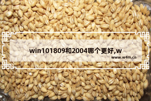 win101809和2004哪个更好,win101909和2009