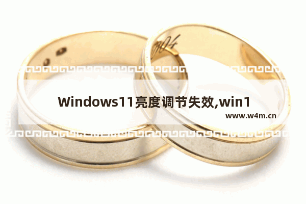 Windows11亮度调节失效,win10无法调节亮度