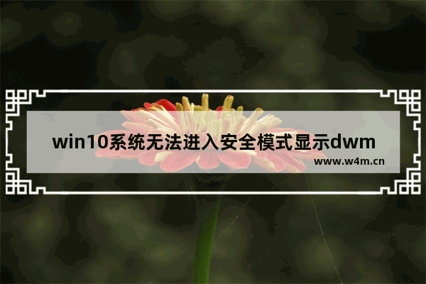 win10系统无法进入安全模式显示dwm.exe文件损坏,windows10无法进入系统安全模式