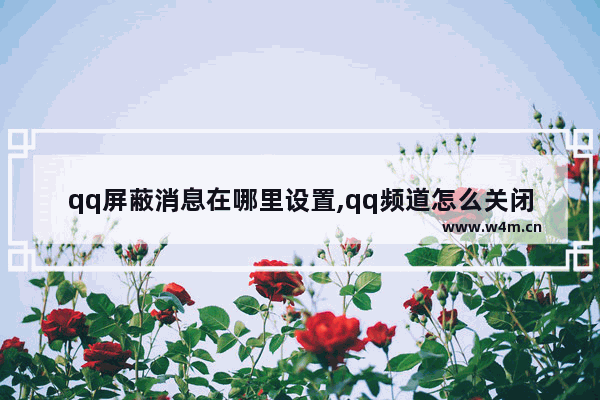 qq屏蔽消息在哪里设置,qq频道怎么关闭