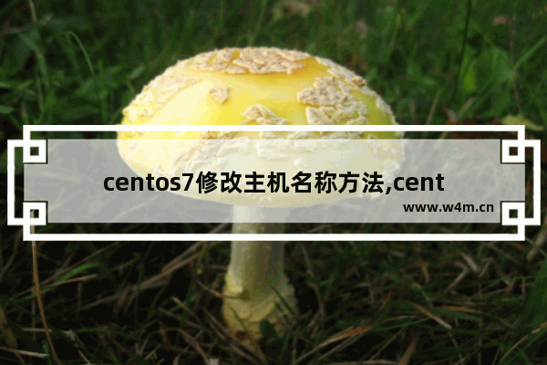 centos7修改主机名称方法,centos7.6修改主机名