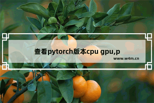 查看pytorch版本cpu gpu,pytorch配置gpu