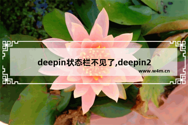 deepin状态栏不见了,deepin20底部任务栏不见了